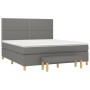 Cama box spring con colchón tela gris oscuro 160x200 cm de , Camas y somieres - Ref: Foro24-3137086, Precio: 578,34 €, Descue...