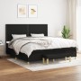 Cama box spring con colchón tela negro 200x200 cm de , Camas y somieres - Ref: Foro24-3137103, Precio: 713,83 €, Descuento: %