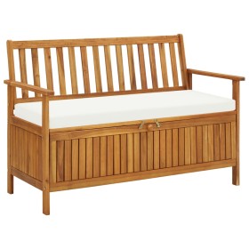 Garden storage bench solid acacia wood 120x63x84 cm by vidaXL, garden benches - Ref: Foro24-44126, Price: 185,99 €, Discount: %