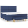 Cama box spring con colchón tela azul 180x200 cm de , Camas y somieres - Ref: Foro24-3137099, Precio: 649,41 €, Descuento: %