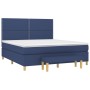 Cama box spring con colchón tela azul 180x200 cm de , Camas y somieres - Ref: Foro24-3137099, Precio: 649,41 €, Descuento: %