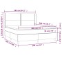 Boxspringbettmatratze und LED-Leuchten dunkelgrauer Stoff 160x200 cm von , Betten und Lattenroste - Ref: Foro24-3138246, Prei...