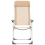 Folding camping chairs 4 units cream aluminum by vidaXL, camping furniture - Ref: Foro24-44309, Price: 183,36 €, Discount: %