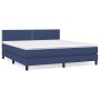 Cama box spring con colchón tela azul 180x200 cm de , Camas y somieres - Ref: Foro24-3139999, Precio: 523,40 €, Descuento: %