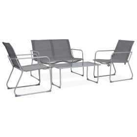 Garden furniture set 4 pieces gray fabric and steel by vidaXL, Garden sets - Ref: Foro24-44351, Price: 124,99 €, Discount: %