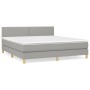 Cama box spring con colchón tela gris claro 180x200 cm de , Camas y somieres - Ref: Foro24-3140553, Precio: 526,74 €, Descuen...