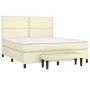 Cama box spring con colchón cuero sintético crema 160x200 cm de , Camas y somieres - Ref: Foro24-3137613, Precio: 617,18 €, D...