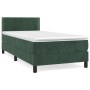 Cama box spring con colchón terciopelo verde oscuro 90x200 cm de , Camas y somieres - Ref: Foro24-3141224, Precio: 303,41 €, ...