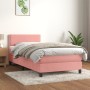 Box spring bed with pink velvet mattress 90x200 cm by , Beds and slatted bases - Ref: Foro24-3141226, Price: 317,12 €, Discou...