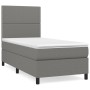 Box spring bed with dark gray fabric mattress 90x190 cm by , Beds and slatted bases - Ref: Foro24-3141658, Price: 328,96 €, D...