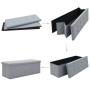 Synthetic linen folding storage bench 110x38x38 light gray by vidaXL, Benches for halls and storage - Ref: Foro24-247086, Pri...