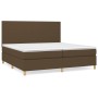 Cama box spring con colchón tela marrón oscuro 200x200 cm de , Camas y somieres - Ref: Foro24-3142204, Precio: 664,02 €, Desc...