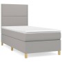 Cama box spring con colchón tela gris claro 90x200 cm de , Camas y somieres - Ref: Foro24-3142225, Precio: 350,57 €, Descuent...