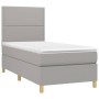 Cama box spring con colchón tela gris claro 90x200 cm de , Camas y somieres - Ref: Foro24-3142225, Precio: 350,57 €, Descuent...