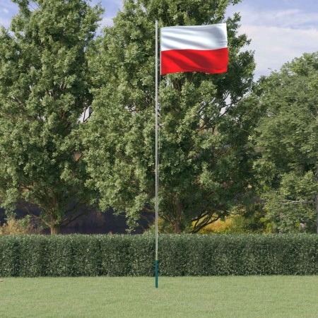 Polen Aluminiummast und -flagge 6,23 m von , Fahnen und Windsäcke - Ref: Foro24-3147103, Preis: 69,62 €, Rabatt: %