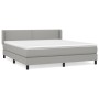 Box spring bed with light gray fabric mattress 180x200 cm by , Beds and slatted bases - Ref: Foro24-3129649, Price: 535,69 €,...