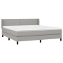 Box spring bed with light gray fabric mattress 180x200 cm by , Beds and slatted bases - Ref: Foro24-3129649, Price: 535,69 €,...