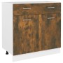 Armario inferior contrachapado roble ahumado 80x46x81,5cm de , Armarios de cocina - Ref: Foro24-815579, Precio: 107,04 €, Des...