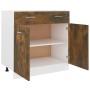 Unterschrank aus geräuchertem Eichensperrholz 80x46x81,5cm von , Küchenschränke - Ref: Foro24-815579, Preis: 107,04 €, Rabatt: %