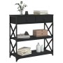 Mesa consola madera de ingeniería negra 75x28x75 cm de , Mesas auxiliares - Ref: Foro24-834195, Precio: 78,26 €, Descuento: %