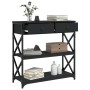 Mesa consola madera de ingeniería negra 75x28x75 cm de , Mesas auxiliares - Ref: Foro24-834195, Precio: 78,26 €, Descuento: %