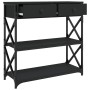 Mesa consola madera de ingeniería negra 75x28x75 cm de , Mesas auxiliares - Ref: Foro24-834195, Precio: 78,26 €, Descuento: %