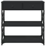 Mesa consola madera de ingeniería negra 75x28x75 cm de , Mesas auxiliares - Ref: Foro24-834195, Precio: 78,26 €, Descuento: %