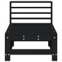 Garden center sofas 2 units solid black pine wood by , Modular outdoor sofas - Ref: Foro24-825643, Price: 134,84 €, Discount: %