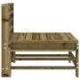 Central garden sofa made of solid impregnated wood by , Modular outdoor sofas - Ref: Foro24-825617, Price: 66,99 €, Discount: %