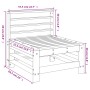 Sofá central de jardín madera maciza impregnada de , Sofás modulares de exterior - Ref: Foro24-825617, Precio: 49,13 €, Descu...