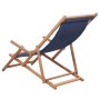 Folding beach chair made of fabric and blue wooden structure by vidaXL, Garden chairs - Ref: Foro24-43996, Price: 68,09 €, Di...