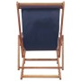 Folding beach chair made of fabric and blue wooden structure by vidaXL, Garden chairs - Ref: Foro24-43996, Price: 68,09 €, Di...