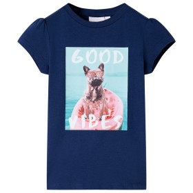 Camiseta infantil azul marino 140 de , Camisetas para niños - Ref: Foro24-11218, Precio: 9,99 €, Descuento: %