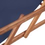 Folding beach chair made of fabric and blue wooden structure by vidaXL, Garden chairs - Ref: Foro24-43996, Price: 68,09 €, Di...