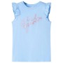 Camiseta infantil de manga volante azul claro 140 de , Camisetas para niños - Ref: Foro24-11328, Precio: 7,95 €, Descuento: %