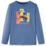 Camiseta infantil de manga larga azul mélange 92 de , Camisetas para niños - Ref: Foro24-12989, Precio: 9,49 €, Descuento: %