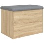 Engineered wood storage bench in Sonoma oak, measuring 62x42x45 cm. by , Benches for halls and storage - Ref: Foro24-835042, ...