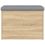 Engineered wood storage bench in Sonoma oak, measuring 62x42x45 cm. by , Benches for halls and storage - Ref: Foro24-835042, ...