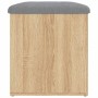 Engineered wood storage bench in Sonoma oak, measuring 62x42x45 cm. by , Benches for halls and storage - Ref: Foro24-835042, ...