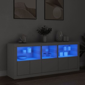 Sideboard with white LED lights 162x37x67 cm by , Sideboards - Ref: Foro24-3208995, Price: 196,72 €, Discount: %