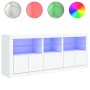 Sideboard with white LED lights 162x37x67 cm by , Sideboards - Ref: Foro24-3208995, Price: 196,17 €, Discount: %