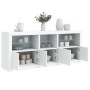 Sideboard mit weißen LED-Leuchten 162x37x67 cm von , Sideboards - Ref: Foro24-3208995, Preis: 187,89 €, Rabatt: %