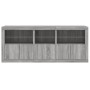 Sideboard with Sonoma grey LED lights 162x37x67 cm by , Sideboards - Ref: Foro24-3209000, Price: 202,36 €, Discount: %