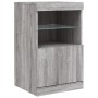 Sideboard with Sonoma grey LED lights 162x37x67 cm by , Sideboards - Ref: Foro24-3209000, Price: 202,36 €, Discount: %