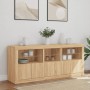 Sideboard with Sonoma oak LED lights 162x37x67 cm by , Sideboards - Ref: Foro24-3208997, Price: 182,52 €, Discount: %