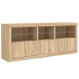 Sideboard with Sonoma oak LED lights 162x37x67 cm by , Sideboards - Ref: Foro24-3208997, Price: 182,52 €, Discount: %