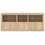 Sideboard with Sonoma oak LED lights 162x37x67 cm by , Sideboards - Ref: Foro24-3208997, Price: 182,52 €, Discount: %