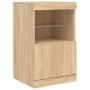 Sideboard with Sonoma oak LED lights 162x37x67 cm by , Sideboards - Ref: Foro24-3208997, Price: 182,52 €, Discount: %