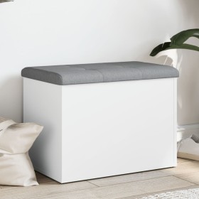 Engineered wood storage bench in white, 62x42x45 cm by , Benches for halls and storage - Ref: Foro24-835040, Price: 71,75 €, ...