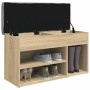 Banco zapatero madera de ingeniería roble Sonoma 82x32x45,5 cm de , Bancos para recibidores y almacenamiento - Ref: Foro24-83...